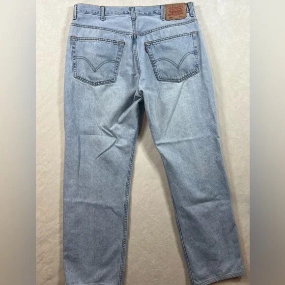 Levi’s 505 Regular Fit Light Wash 38W 34L Vintage Retro Jeans Washed